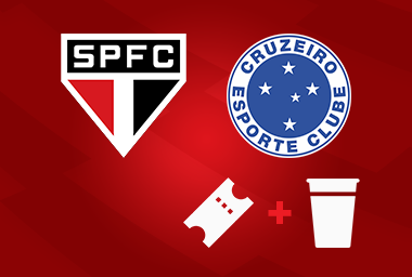 São Paulo FC x Cruzeiro- Ingresso + Copo Comemorativo