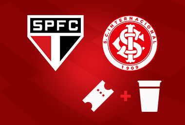 São Paulo FC x Internacional - Ingresso + Copo Comemorativo